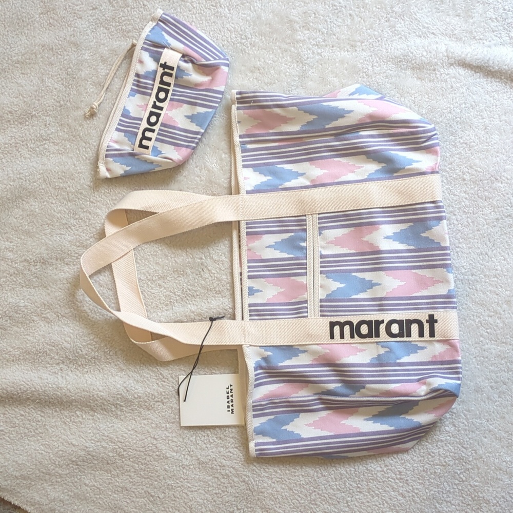 Isabel Marant -  🇫🇷 Darwen Bag - Pink and Ecru Canvas